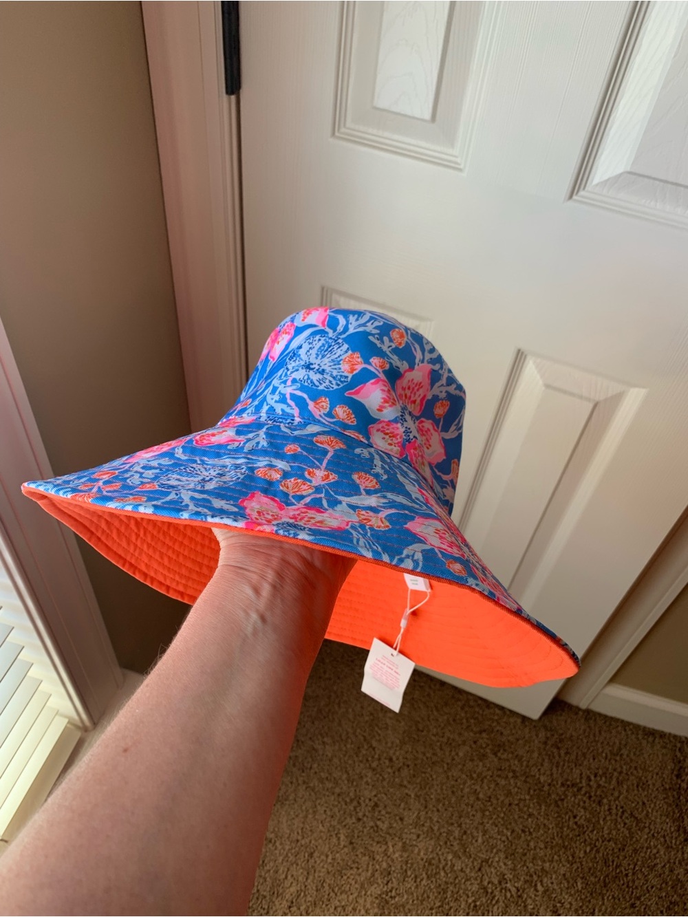 NWT - Lilly Pulitzer - Bahamian Rhapsody Reversible UPF 50 sun hat